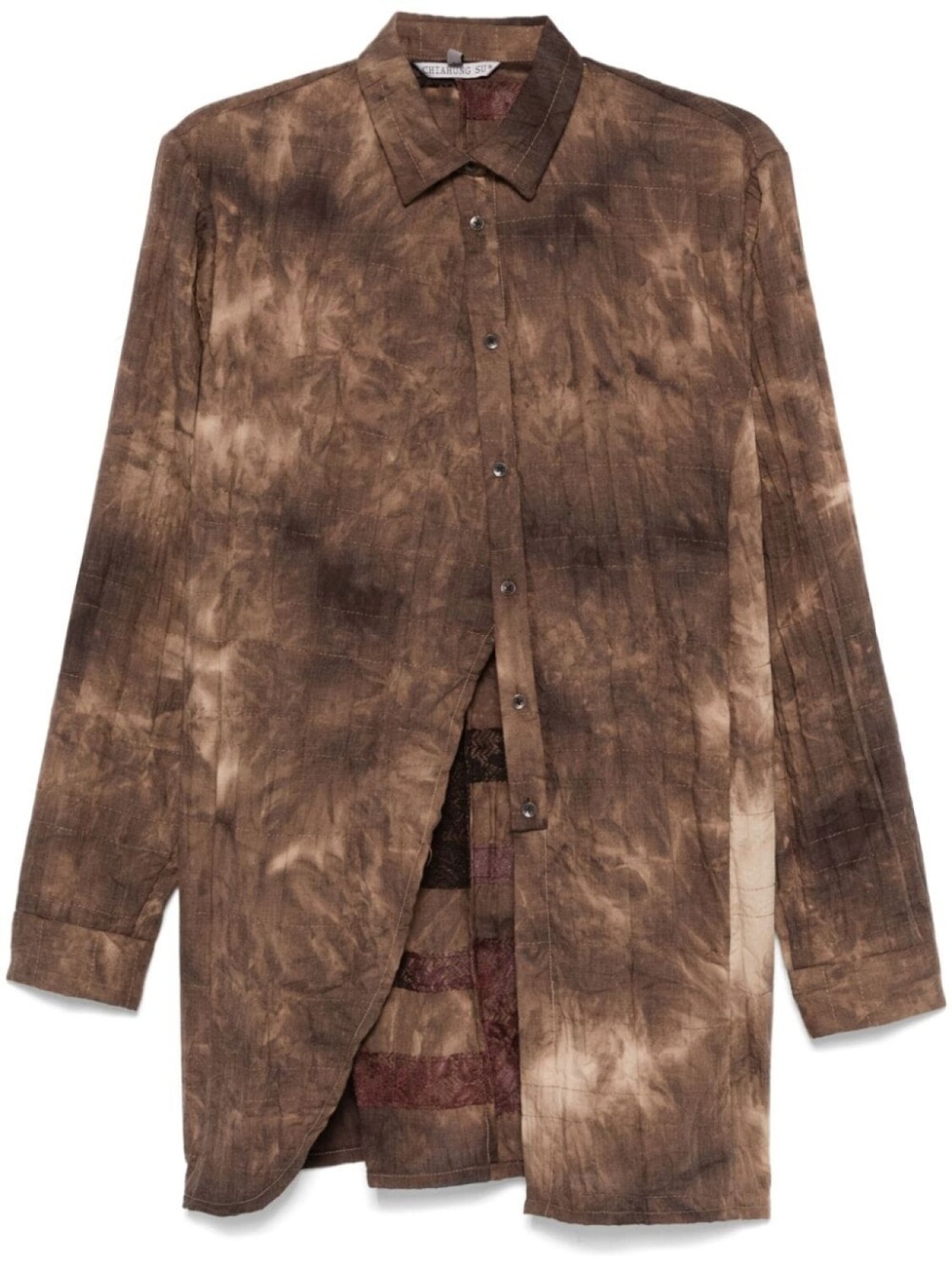 CHIAHUNG SU рубашка с принтом тай-дай, коричневый
CHIAHUNG SU рубашка с принтом тай-дай, коричневый