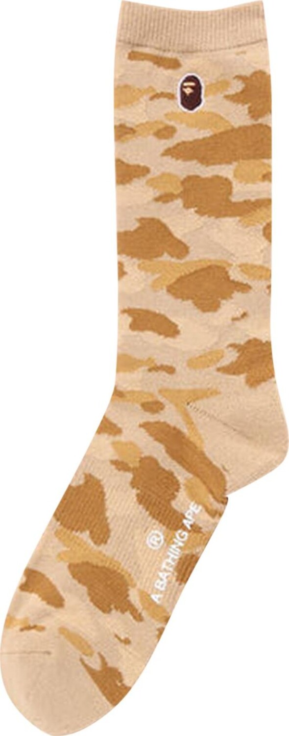Носки BAPE Color Camo Ape Head One Point 'Yellow', желтый 
Носки BAPE Color Camo Ape Head One Point 'Yellow', желтый