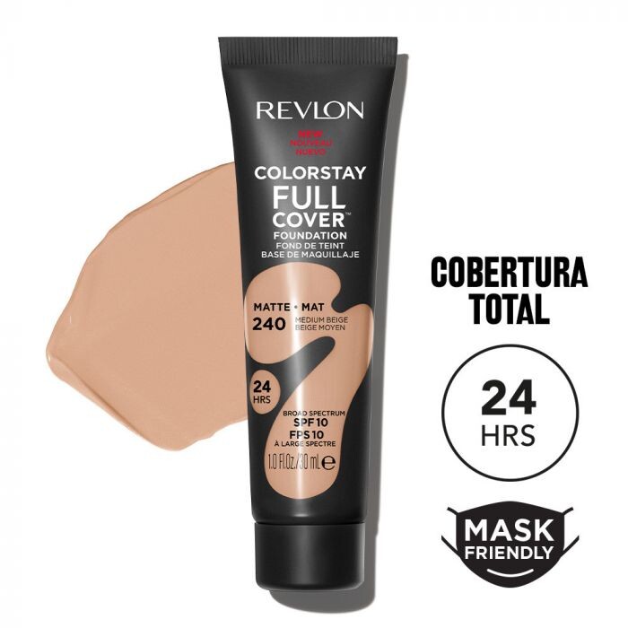 Тональная основа ColorStay Base de Maquillaje Cobertura Total Mate Revlon, 240 Medium Beige
Тональная основа ColorStay Base de Maquillaje Cobertura Total Mate Revlon, 240 Medium Beige