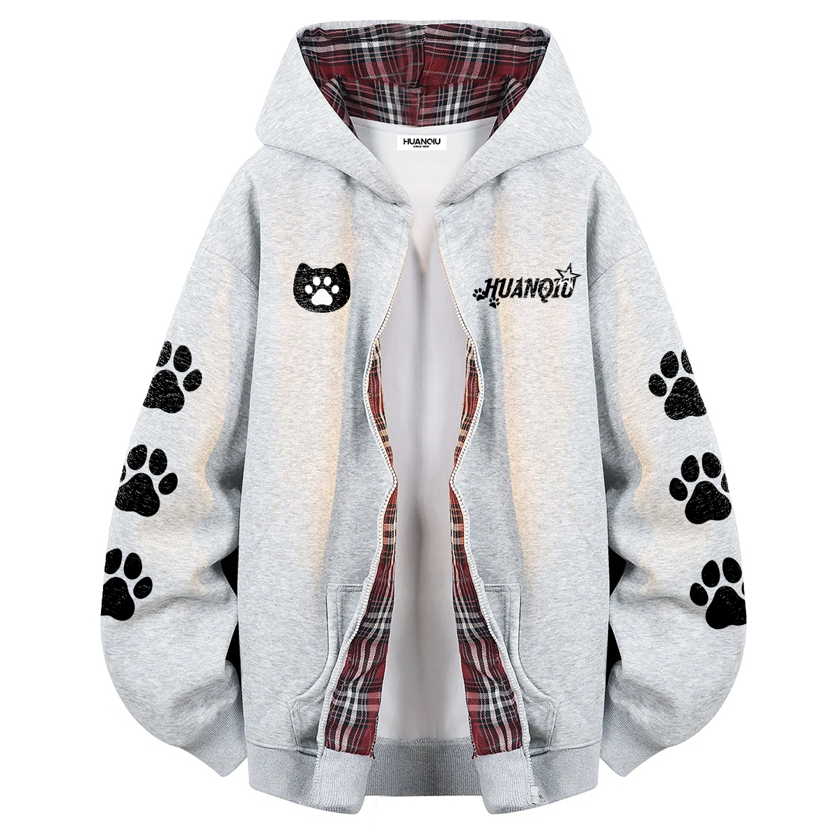 Толстовка Unisex Hooded Thickened Cardigan HUANQIU, белый heather серый fleece-lined
Толстовка Unisex Hooded Thickened Cardigan HUANQIU, белый heather серый fleece-lined