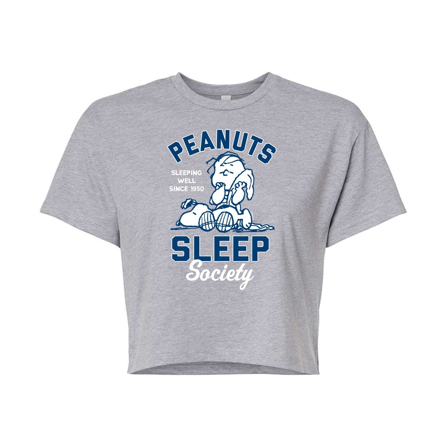 Укороченная футболка с рисунком Peanuts Charlie Brown & Snoopy Sleep Society для юниоров Licensed Character, серый
Укороченная футболка с рисунком Peanuts Charlie Brown & Snoopy Sleep Society для юниоров Licensed Character, серый