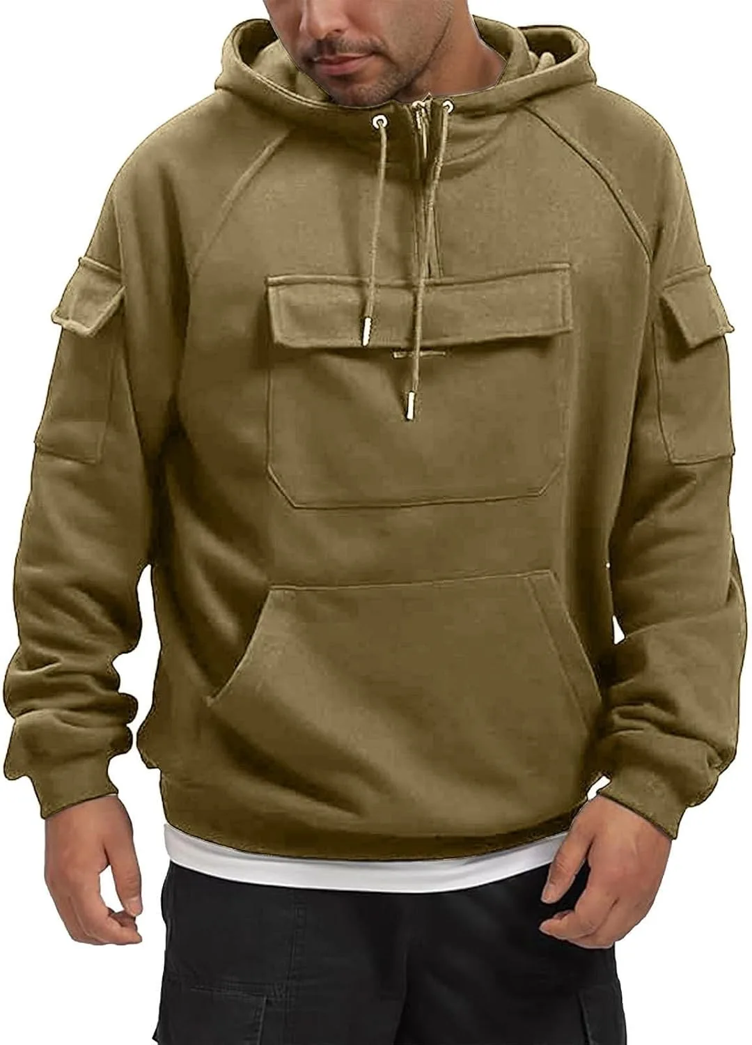 Мужская толстовка с капюшоном и карманами Quarter Zip Womail
Мужская толстовка с капюшоном и карманами Quarter Zip Womail