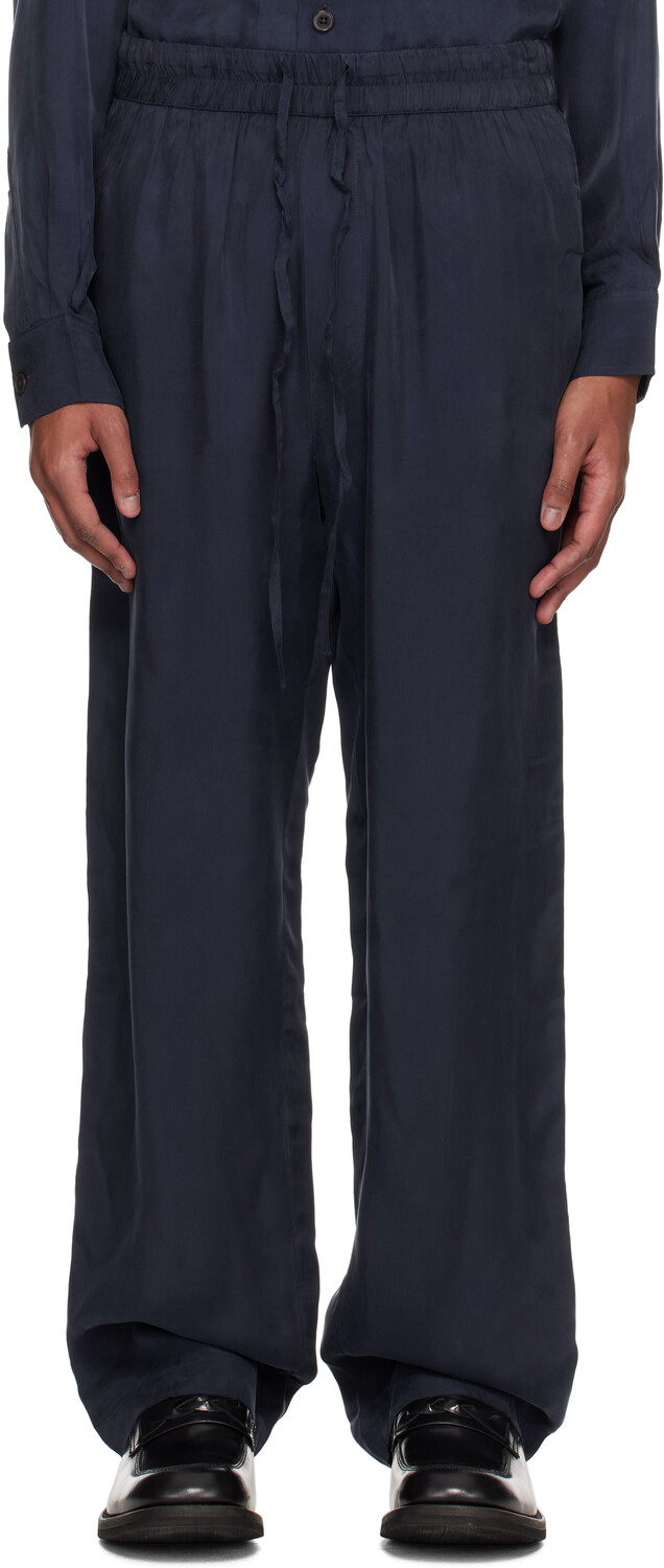 Брюки Navy Fluid Drawcord Róhe 
Брюки Navy Fluid Drawcord Róhe