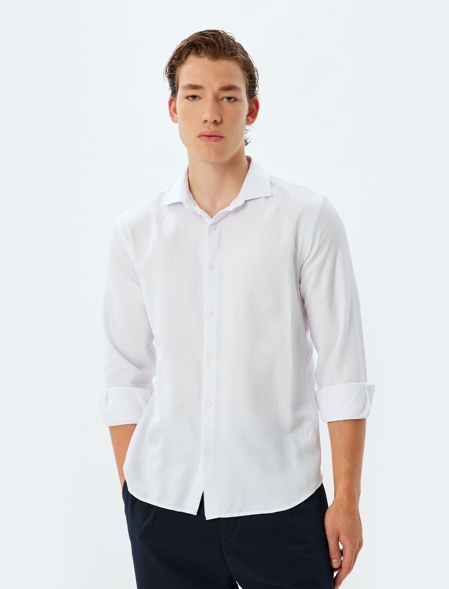 Рубашка обычного кроя на пуговицах Koton, белый
Рубашка обычного кроя на пуговицах Koton, белый