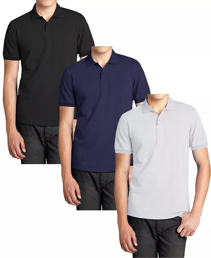 Мужская поло с коротким рукавом Avenue, 3 шт., пике Galaxy By Harvic, мультиколор 
Мужская поло с коротким рукавом Avenue, 3 шт., пике Galaxy By Harvic, мультиколор