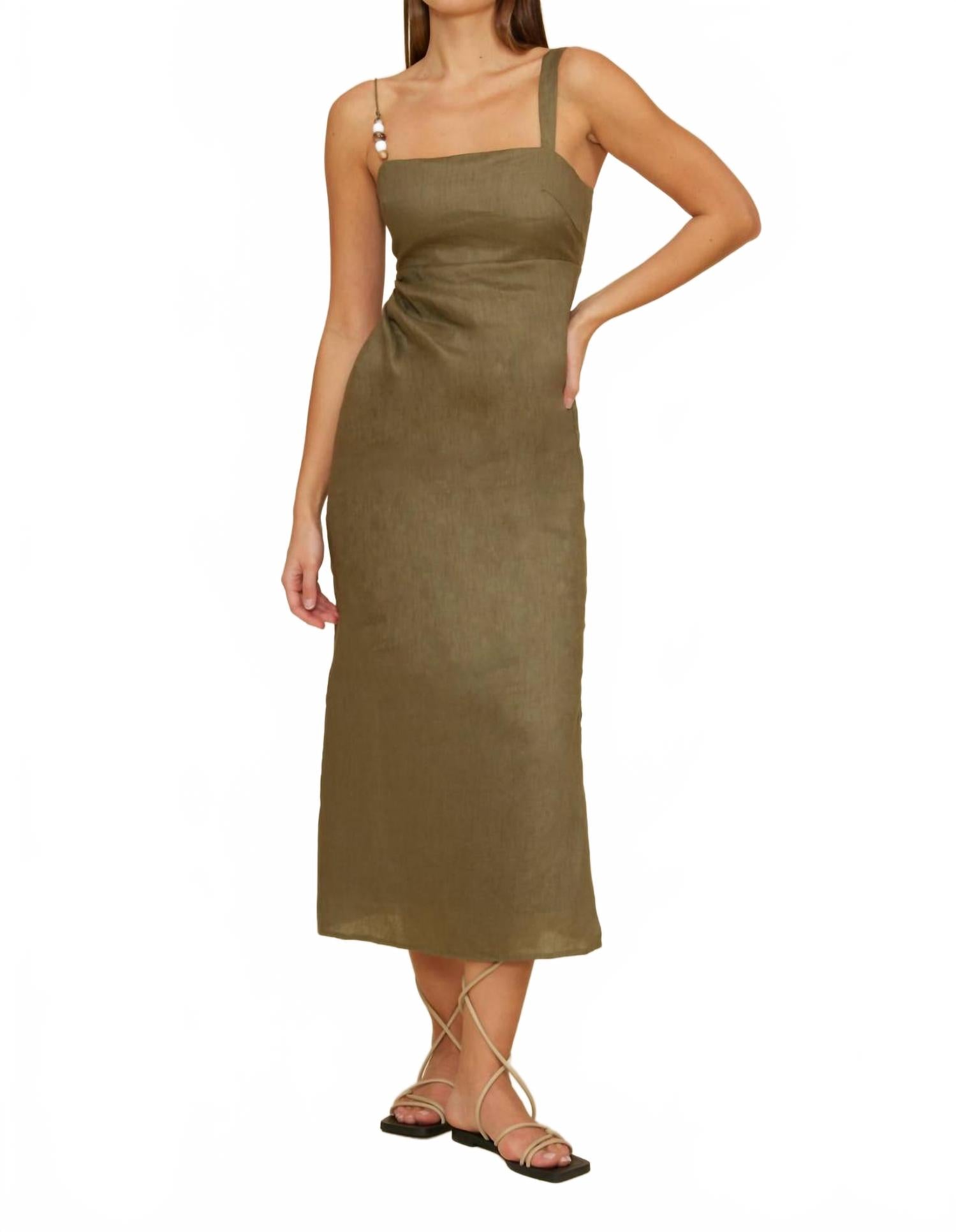 Lilbelle Charlotte Платье-макси Fallon с бисером, оливкового цвета
Lilbelle Charlotte Платье-макси Fallon с бисером, оливкового цвета