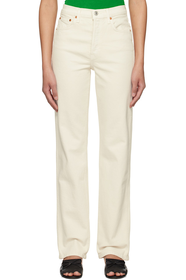 Комфортные эластичные джинсы 90-х с высокой посадкой и свободным кроем Re/Done, белый
Комфортные эластичные джинсы 90-х с высокой посадкой и свободным кроем Re/Done, белый