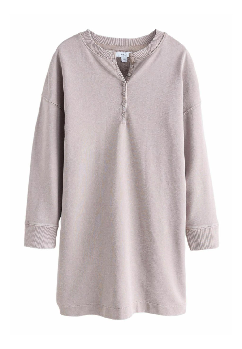 Платье из джерси WASHED HENLEY BUTTON NECK LONG SLEEVE Next, фиолетовый 
Платье из джерси WASHED HENLEY BUTTON NECK LONG SLEEVE Next, фиолетовый