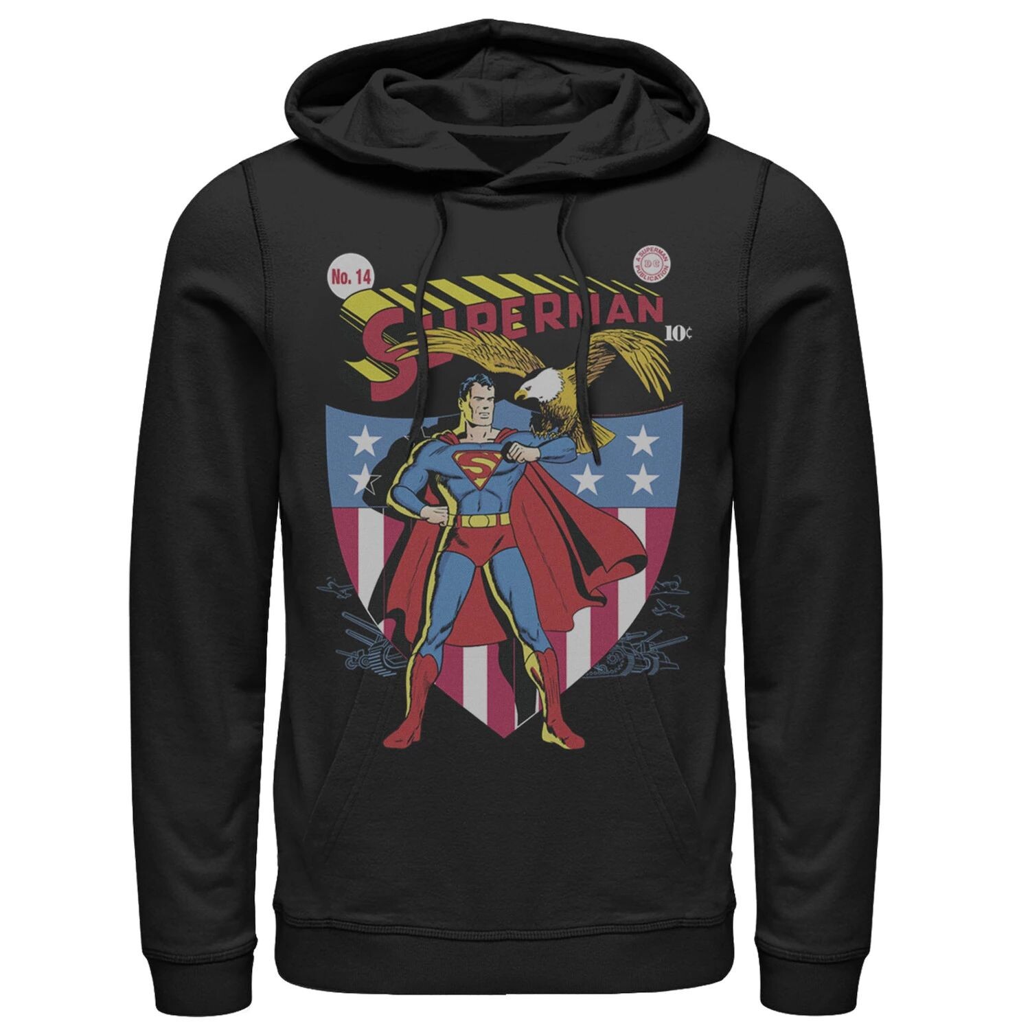 Мужская толстовка с капюшоном и постером с плакатом «Супермен» из комиксов DC Comics, черный
Мужская толстовка с капюшоном и постером с плакатом «Супермен» из комиксов DC Comics, черный