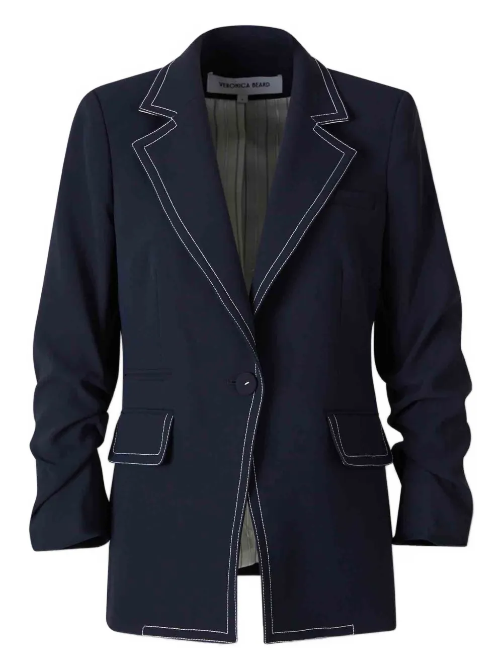 Блейзер с контрастной строчкой и рукавами-буфами Veronica Beard, синий
Блейзер с контрастной строчкой и рукавами-буфами Veronica Beard, синий