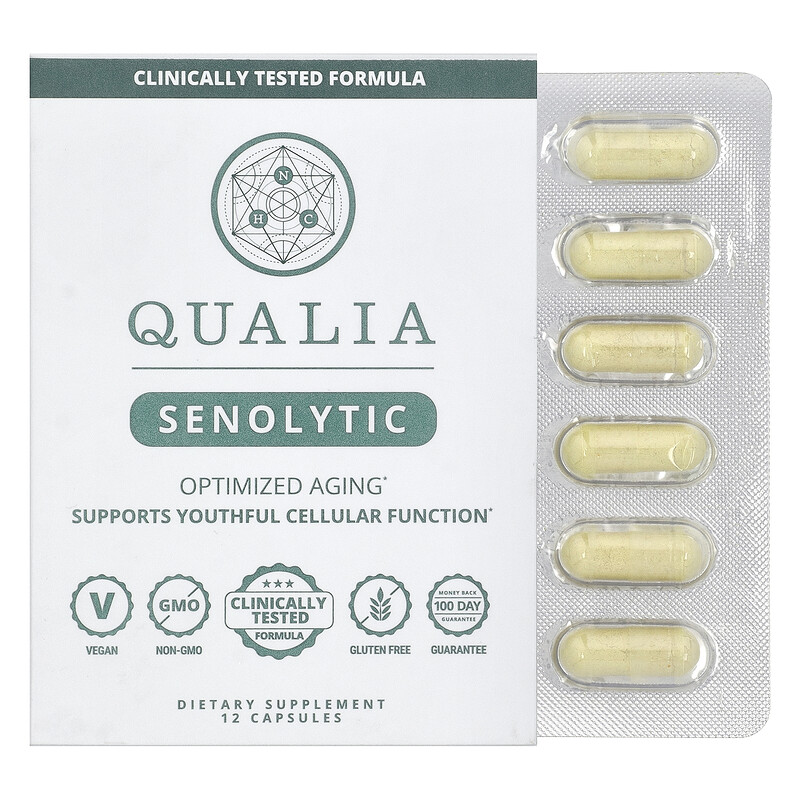 Qualia, Senolytic, 12 Capsules
Qualia, Senolytic, 12 Capsules