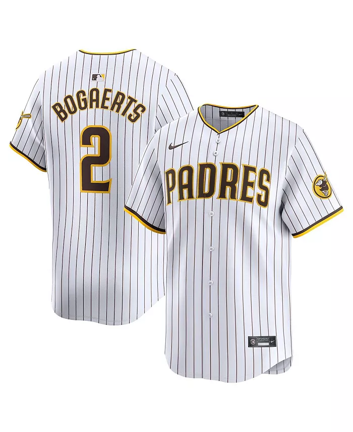 Мужская белая лимитированная игровая футболка Xander Bogaerts домашняя San Diego Padres Nike
Мужская белая лимитированная игровая футболка Xander Bogaerts домашняя San Diego Padres Nike