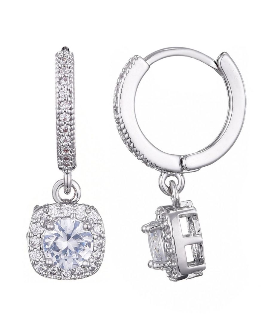 Серебряные серьги-кольца с фианитами в форме подушечки и ореолом из фианитов ADORNIA, Silver
Серебряные серьги-кольца с фианитами в форме подушечки и ореолом из фианитов ADORNIA, Silver