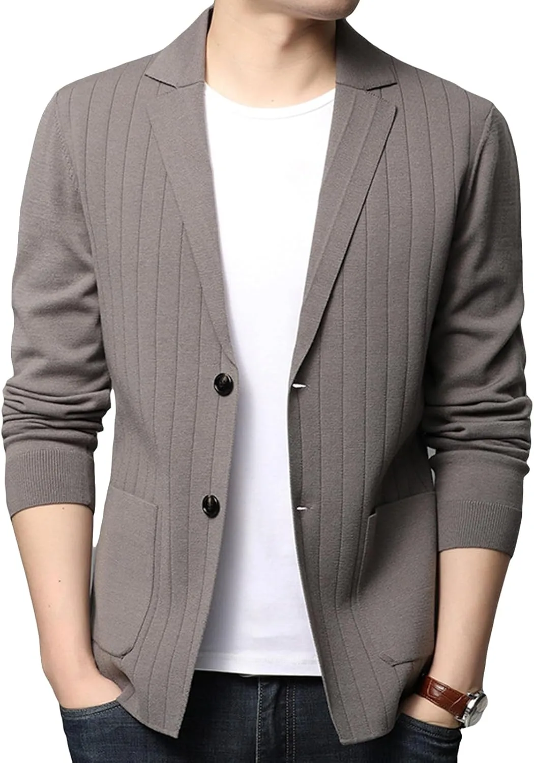 Мужской кардиган с воротником-стойкой и v-образным вырезом JEsilunmaMY
Мужской кардиган с воротником-стойкой и v-образным вырезом JEsilunmaMY