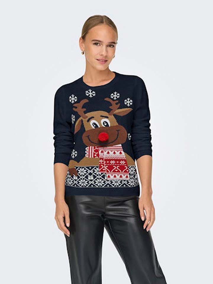 Пуловер ONLY, цвет dunkelblau/braun
Пуловер ONLY, цвет dunkelblau/braun