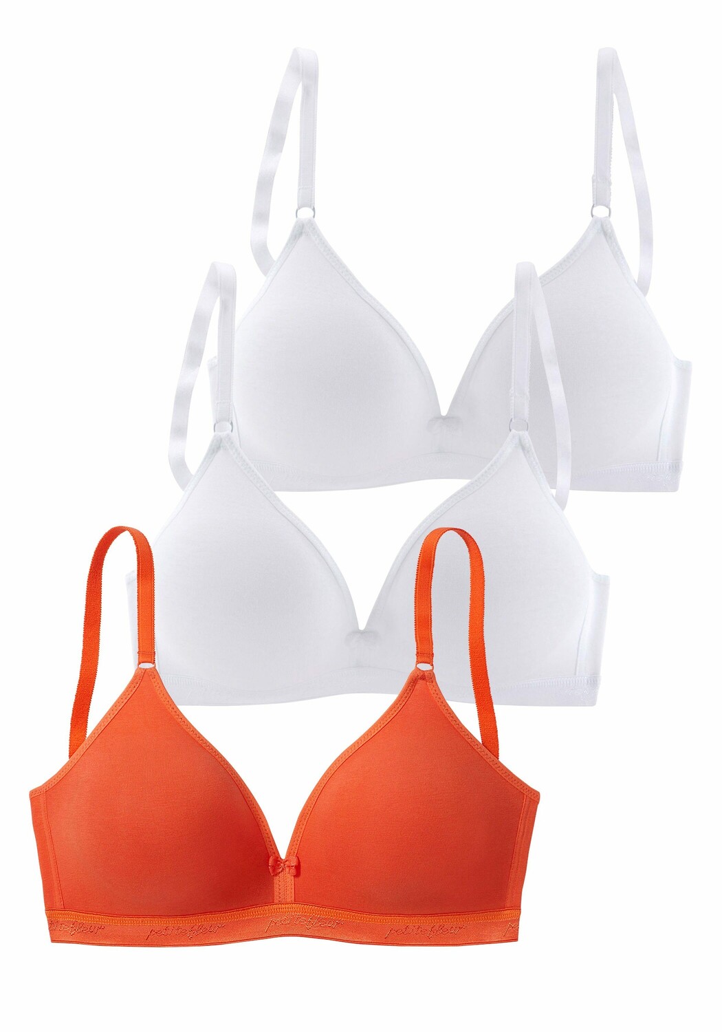 Бюстгальтер без косточек PETITE FLEUR Bralette BH, цвет 2xweiß+1xmanderine
Бюстгальтер без косточек PETITE FLEUR Bralette BH, цвет 2xweiß+1xmanderine