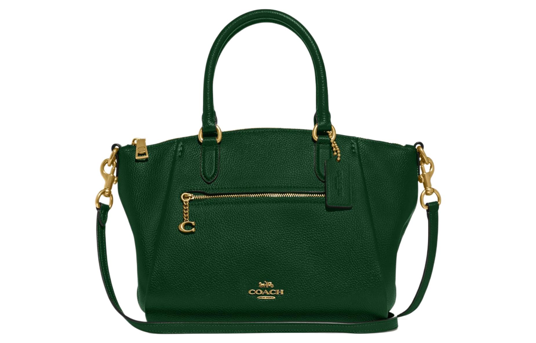 COACH Сумка через плечо Elise Polished Grained Leather, кросс-боди, женская, средний размер, темный сосновый зеленый
COACH Сумка через плечо Elise Polished Grained Leather, кросс-боди, женская, средний размер, темный сосновый зеленый