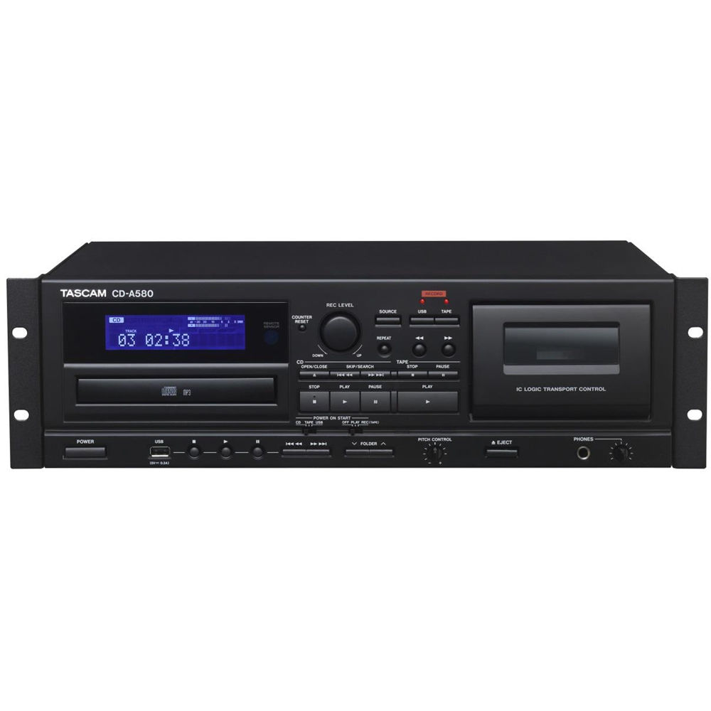 TASCAM CD-A580 Cassette, USB & CD Player/Recorder CD-A580
TASCAM CD-A580 Cassette, USB & CD Player/Recorder CD-A580