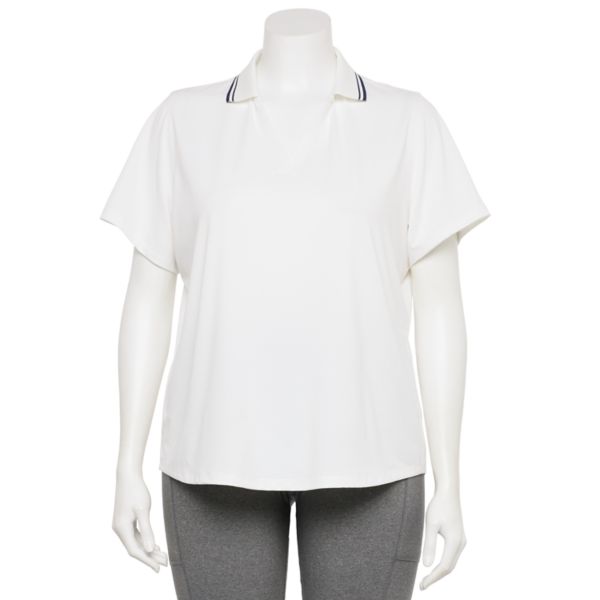 Спортивная поло с сетчатыми вставками и контрастной окантовкой для полных Tek Gear, белый
Спортивная поло с сетчатыми вставками и контрастной окантовкой для полных Tek Gear, белый