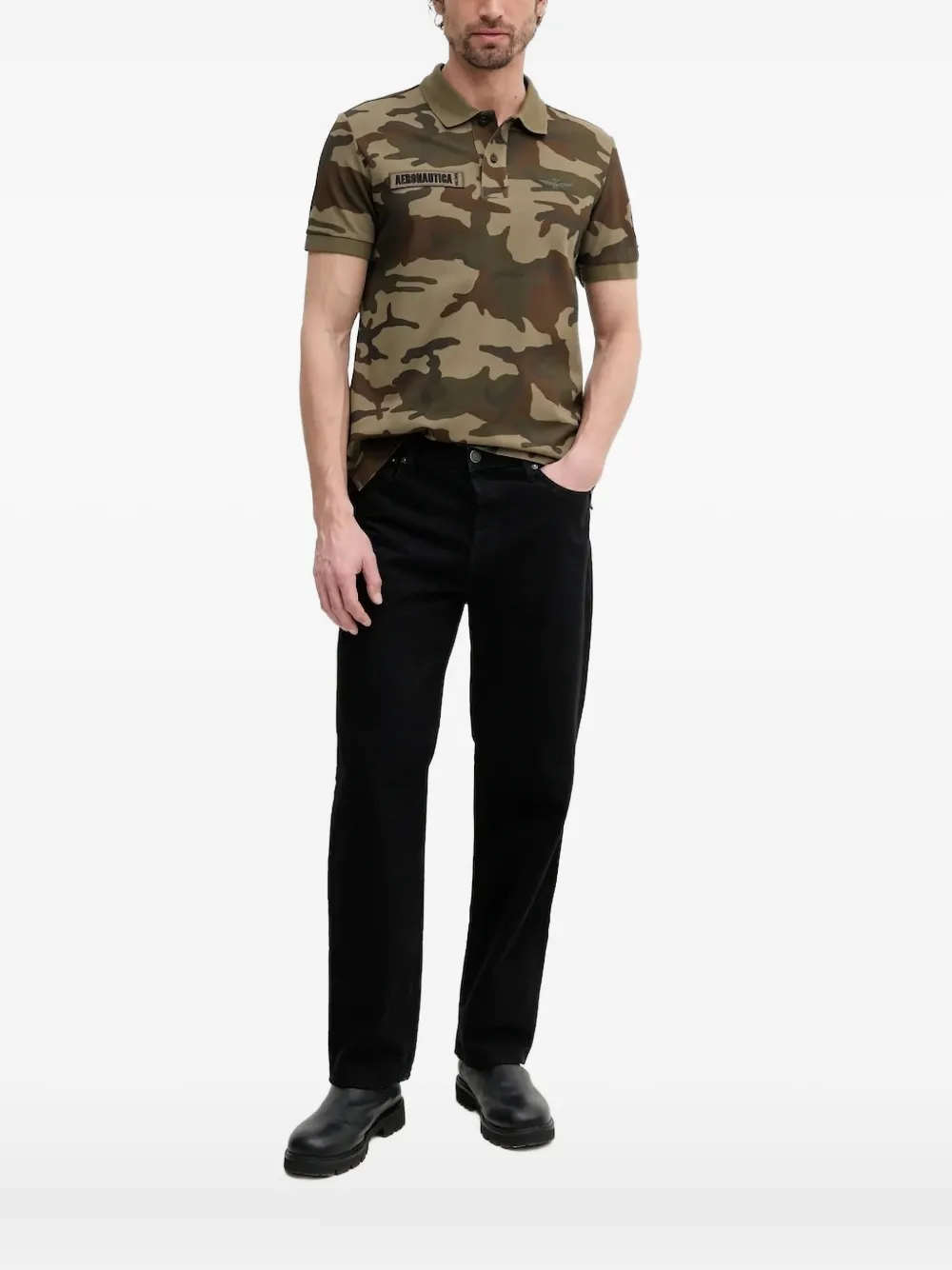 Рубашка поло с камуфляжным узором Aeronautica Militare, зеленый
Рубашка поло с камуфляжным узором Aeronautica Militare, зеленый
