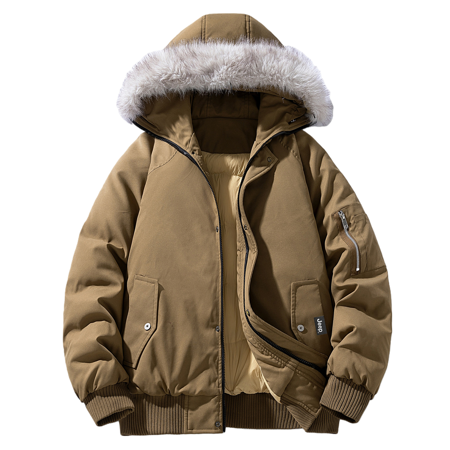 Пуховик Unisex с меховым воротником утепленный Jeep, earth желтый
Пуховик Unisex с меховым воротником утепленный Jeep, earth желтый