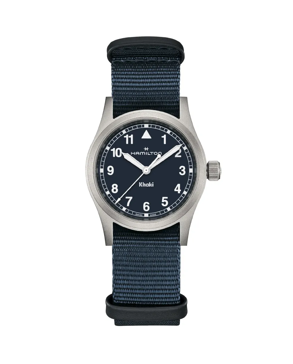 Женские часы Khaki Field Quartz 33 мм H69301940 с текстильным ремешком Hamilton, синий
Женские часы Khaki Field Quartz 33 мм H69301940 с текстильным ремешком Hamilton, синий