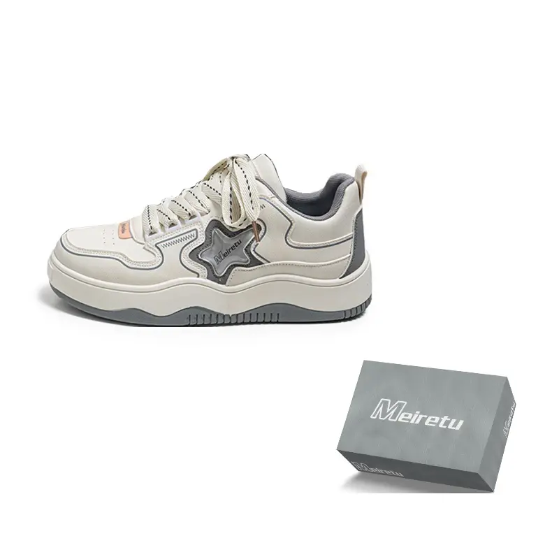 Meiretu Сбалансированные легкие низкие скейтерские кроссовки мужские бело-серые, цвет White Gray
Meiretu Сбалансированные легкие низкие скейтерские кроссовки мужские бело-серые, цвет White Gray