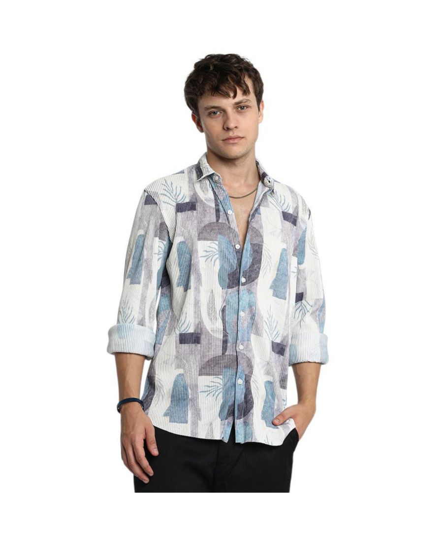 Мужская рубашка с рисунком в виде веточек, ледяного синего и цвета слоновой кости Campus Sutra, Blue
Мужская рубашка с рисунком в виде веточек, ледяного синего и цвета слоновой кости Campus Sutra, Blue