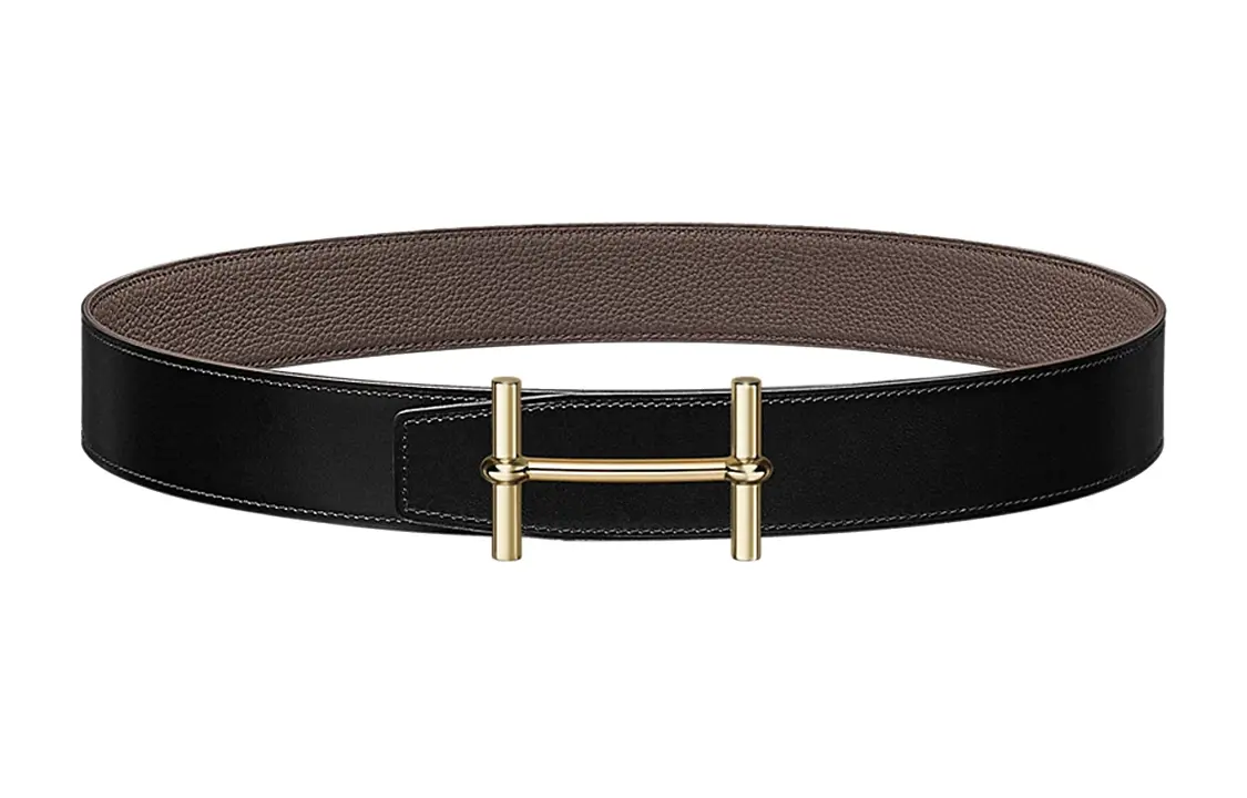 H D'Ancre Ремни из телячьей кожи Мужские Черный/Оловянно-серый Ширина 3,8 см HERMES
H D'Ancre Ремни из телячьей кожи Мужские Черный/Оловянно-серый Ширина 3,8 см HERMES