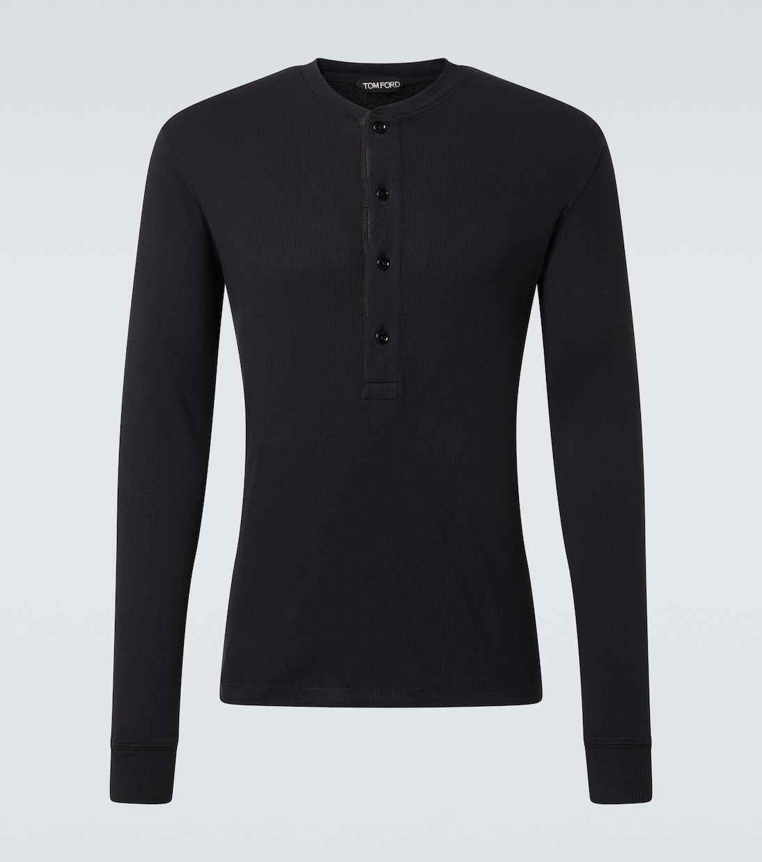 Рубашка хенли из хлопкового джерси Tom Ford, черный
Рубашка хенли из хлопкового джерси Tom Ford, черный
