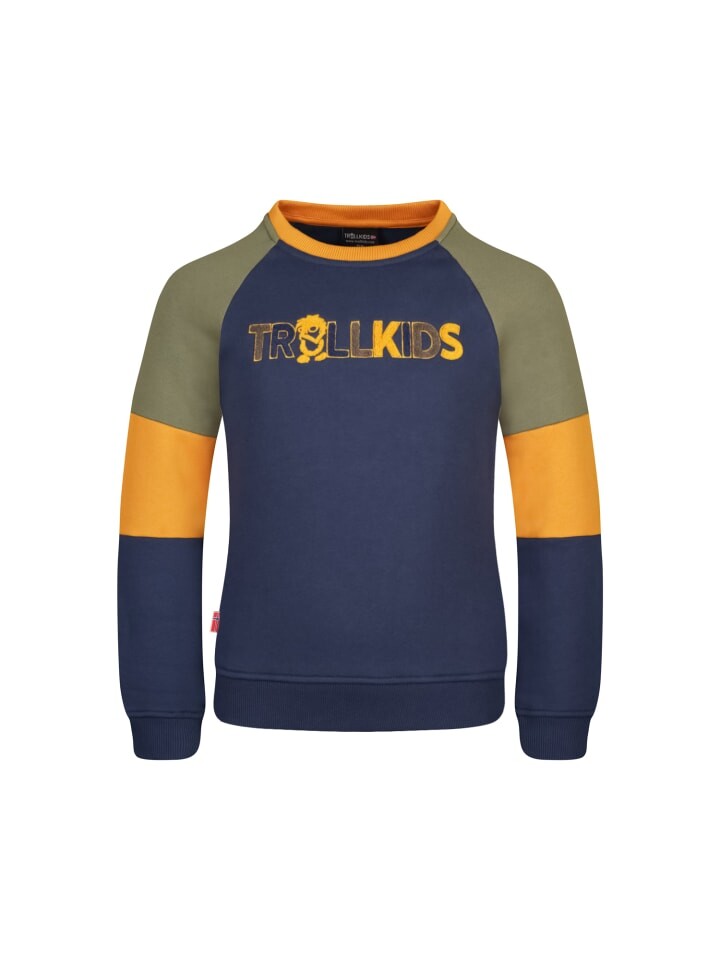 Пуловер Trollkids Trollfjord, цвет mystic blue/yellow 
Пуловер Trollkids Trollfjord, цвет mystic blue/yellow