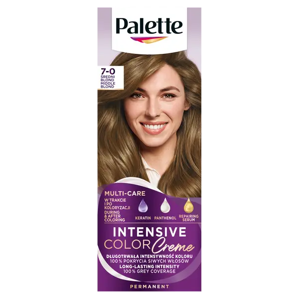 Крем-краска для волос 7-0 (n6) средне-русый, 1 упаковка. Palette Intensive color creme, цвет 7-0 średni blond
Крем-краска для волос 7-0 (n6) средне-русый, 1 упаковка. Palette Intensive color creme, цвет 7-0 średni blond