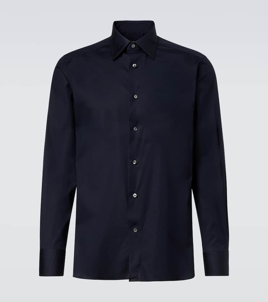 Хлопковая рубашка с добавками Zegna, Navy Blue
Хлопковая рубашка с добавками Zegna, Navy Blue