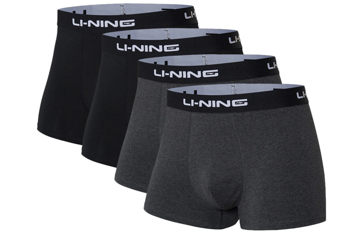 Трусы мужские LiNing 4 штуки черный/темный конопляный серый
Трусы мужские LiNing 4 штуки черный/темный конопляный серый