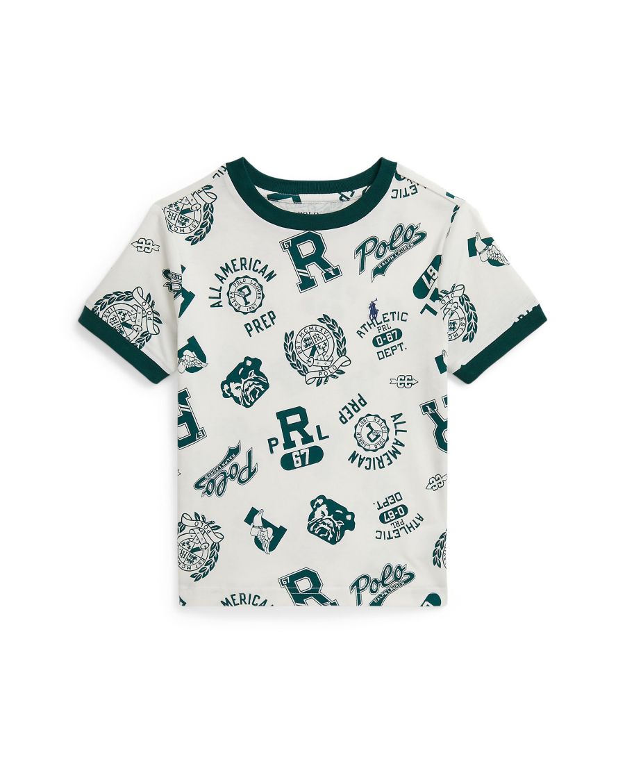 Хлопковая футболка с графическим принтом для малышей и мальчиков Polo Ralph Lauren, Teamspirit toss print
Хлопковая футболка с графическим принтом для малышей и мальчиков Polo Ralph Lauren, Teamspirit toss print