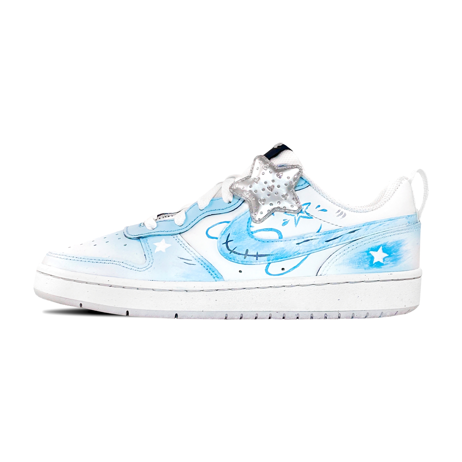 Nike Court Borough Blue Star Badge нескользящие низкие детские скейтбординг кроссовки Sky Blue для подростков
Nike Court Borough Blue Star Badge нескользящие низкие детские скейтбординг кроссовки Sky Blue для подростков