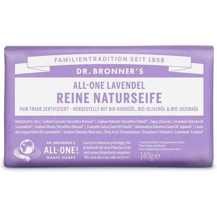 Кусок мыла «Волшебная лаванда» 140 г Dr. Bronner's
Кусок мыла «Волшебная лаванда» 140 г Dr. Bronner's
