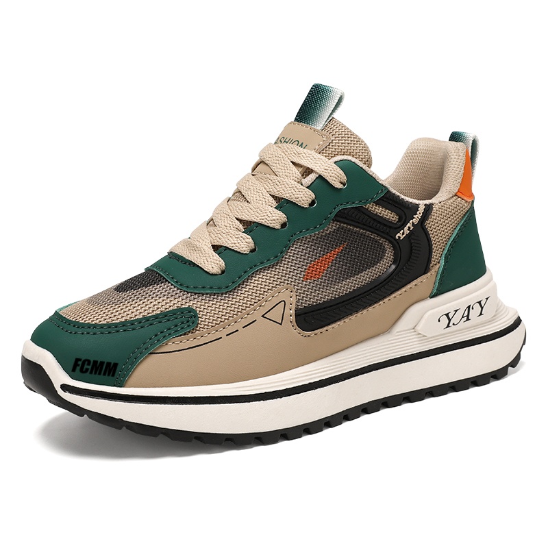 Нескользящие и дышащие низкие повседневные кроссовки для детей FCMM, бежевый/зеленый
Нескользящие и дышащие низкие повседневные кроссовки для детей FCMM, бежевый/зеленый