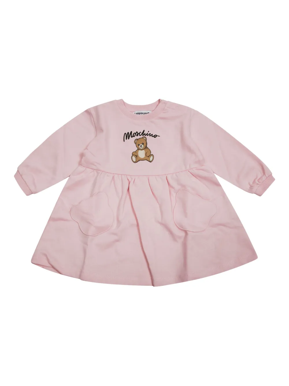 Платье из хлопка с медвежонком Moschino Kids, розовый
Платье из хлопка с медвежонком Moschino Kids, розовый