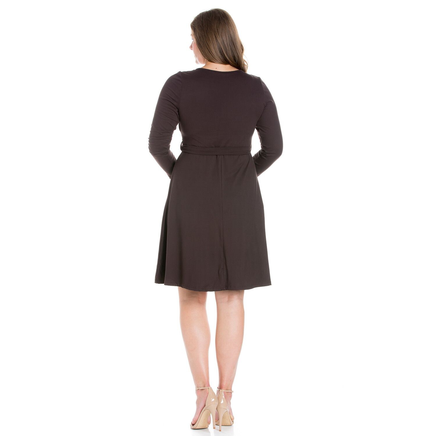 Плюс размер 24seven Comfort Apparel Шикарное платье с поясом и длинными рукавами и v-образным вырезом 24Seven Comfort Apparel, фиолетовый
Плюс размер 24seven Comfort Apparel Шикарное платье с поясом и длинными рукавами и v-образным вырезом 24Seven Comfort Apparel, фиолетовый