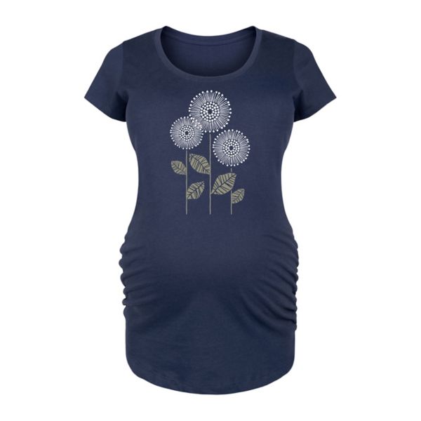 Футболка для беременных с абстрактным рисунком одуванчиков Licensed Character, синий 
Футболка для беременных с абстрактным рисунком одуванчиков Licensed Character, синий