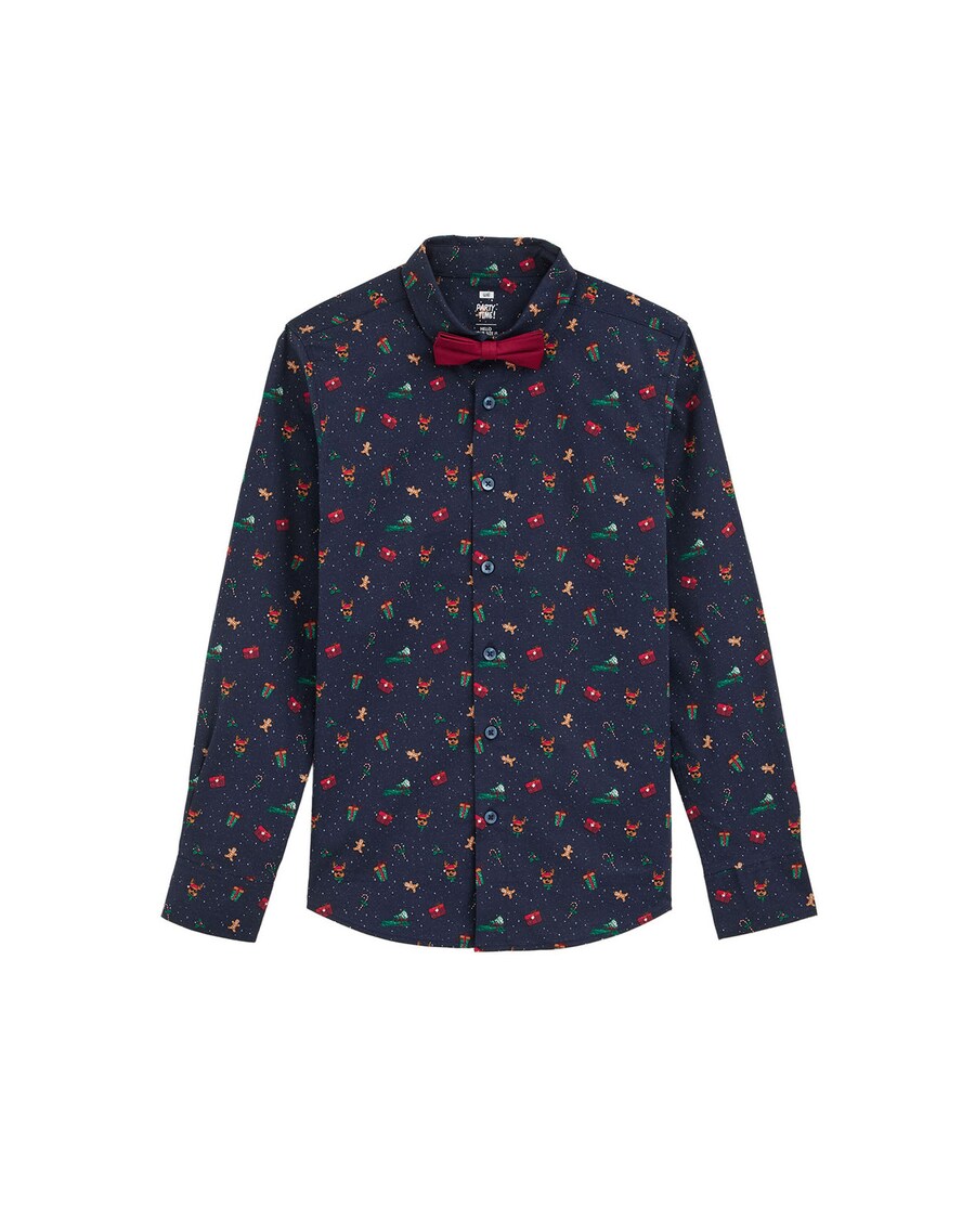 Рубашка обычного кроя на пуговицах WE Fashion, морской синий 
Рубашка обычного кроя на пуговицах WE Fashion, морской синий