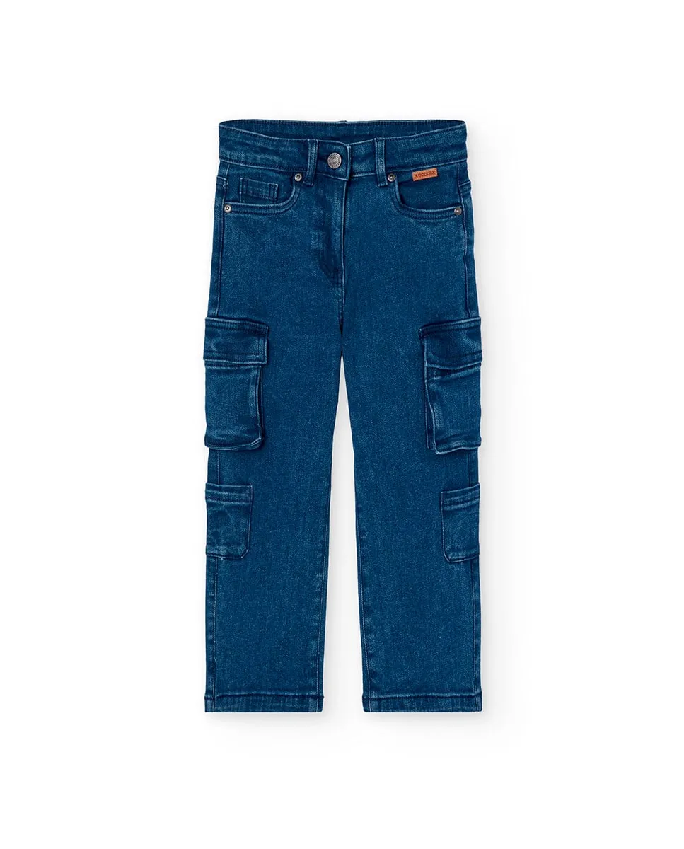 Детские ковбойские джинсы с резинкой и карманами карго Boboli, темно-синий
Детские ковбойские джинсы с резинкой и карманами карго Boboli, темно-синий