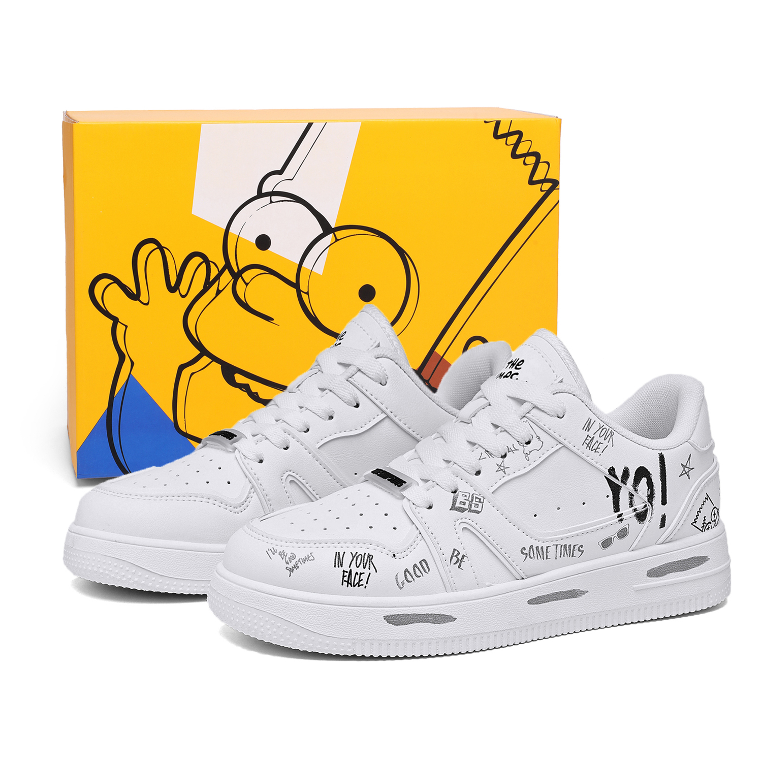 The Simpsons Непарные скейтерские кроссовки унисекс лоу-топ Белый Красный/Белый Черный/Белый - Белый, цвет White
The Simpsons Непарные скейтерские кроссовки унисекс лоу-топ Белый Красный/Белый Черный/Белый - Белый, цвет White