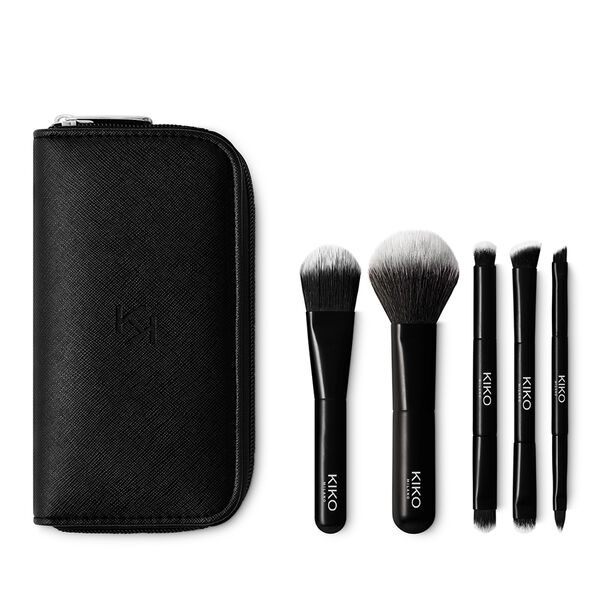 Набор: дорожная косметичка, 1 шт. + профессиональные кисти, 5 шт. Kiko Milano Travel brush
Набор: дорожная косметичка, 1 шт. + профессиональные кисти, 5 шт. Kiko Milano Travel brush