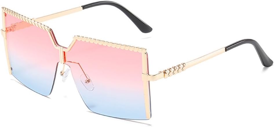 Солнцезащитные очки большого размера без оправы для женщин, градиентные солнцезащитные очки с металлическим оправой, защита от ультрафиолета UV400 KTUCN, Gold-pinkblue
Солнцезащитные очки большого размера без оправы для женщин, градиентные солнцезащитные очки с металлическим оправой, защита от ультрафиолета UV400 KTUCN, Gold-pinkblue
