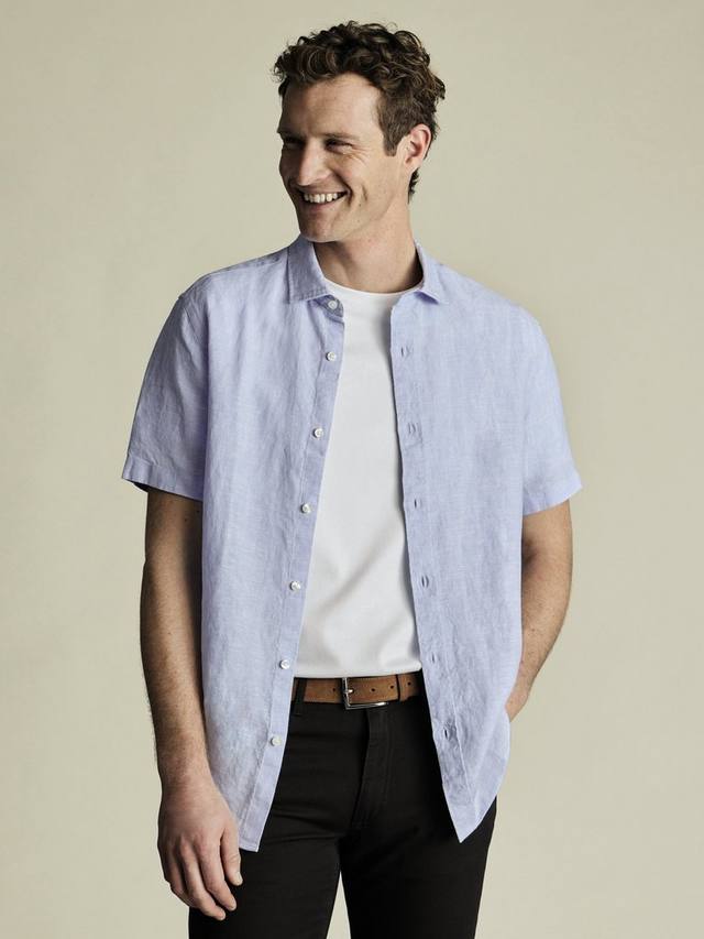 Льняная рубашка с коротким рукавом Slim Fit Charles Tyrwhitt, Sky Blue
Льняная рубашка с коротким рукавом Slim Fit Charles Tyrwhitt, Sky Blue