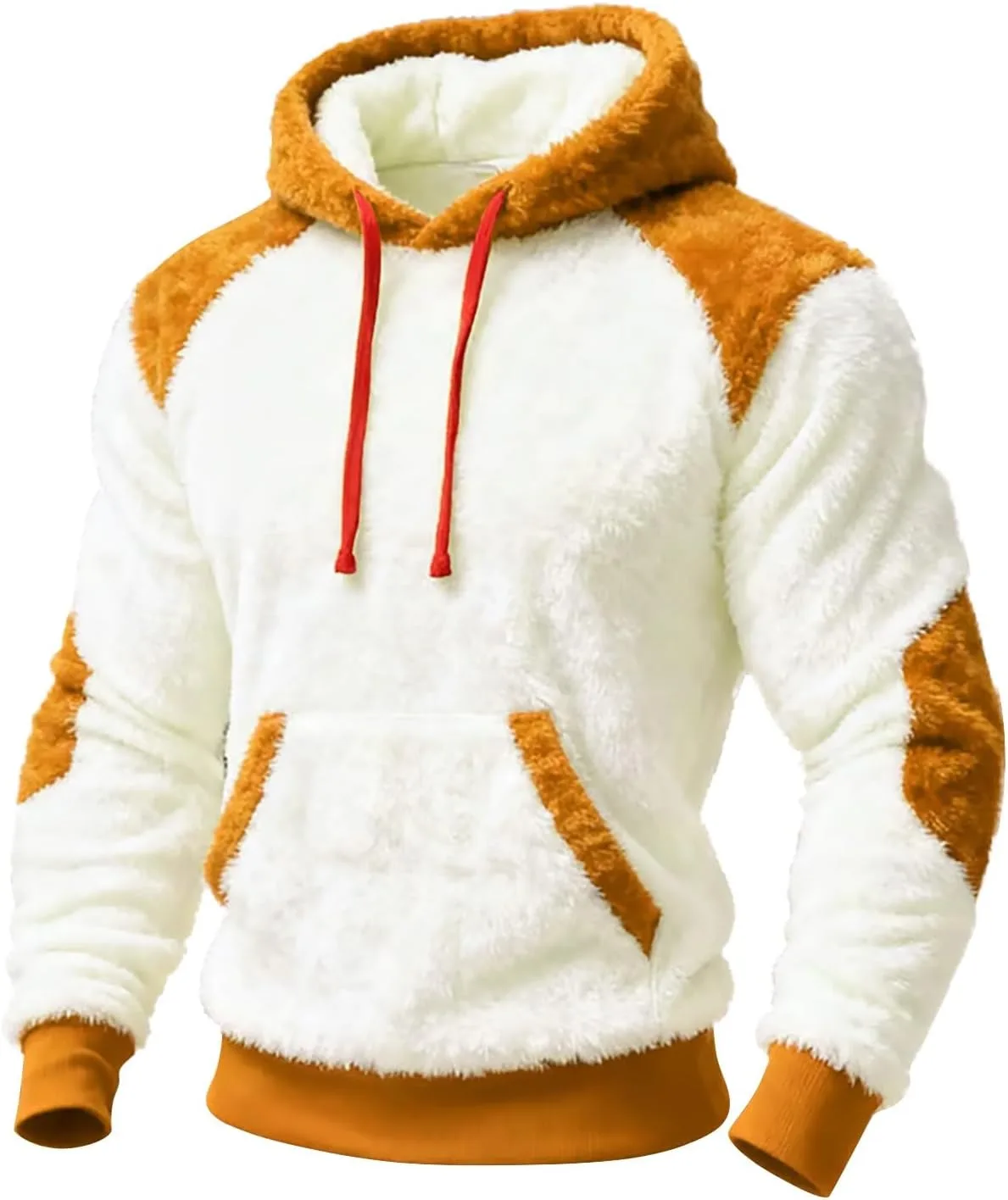 Мужская зимняя худи с цветными блоками из флиса Sherpa
Мужская зимняя худи с цветными блоками из флиса Sherpa