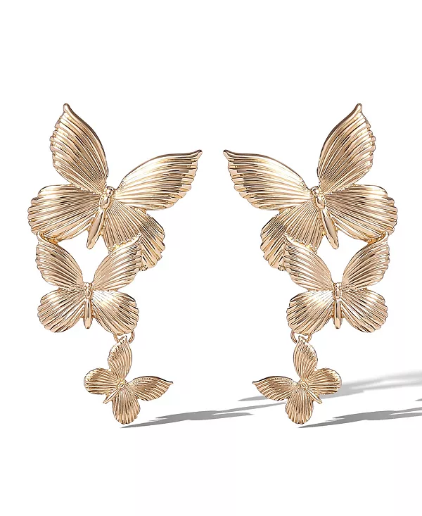 Каскадные серьги-подвески в виде бабочек золотистого оттенка Jessica Simpson, gold
Каскадные серьги-подвески в виде бабочек золотистого оттенка Jessica Simpson, gold