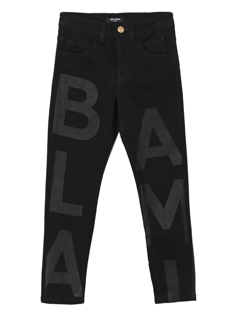 Джинсы с логотипом Balmain Kids, черный
Джинсы с логотипом Balmain Kids, черный